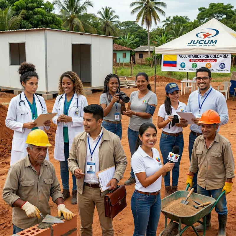 Brigada médica atendiendo familias en Córdoba